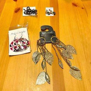 Lot of 4 Brand New Earrings/ Ring